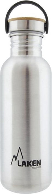 RVS fles 750ml Basic Steel Bottle - Bamboo screw cap