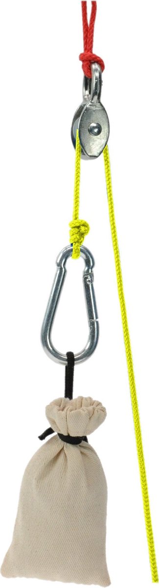 Kids Katrolset Junior Nylon/staal Bruin/geel 6-delig