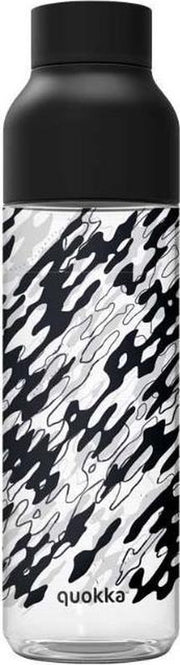Quokka Drinkfles Tritan Ice Camo 840 Ml Zwart/transparant