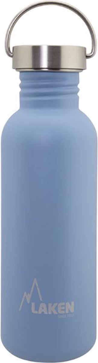 RVS fles Basic Steel Bottle 750ml S/S Cap - Blauw
