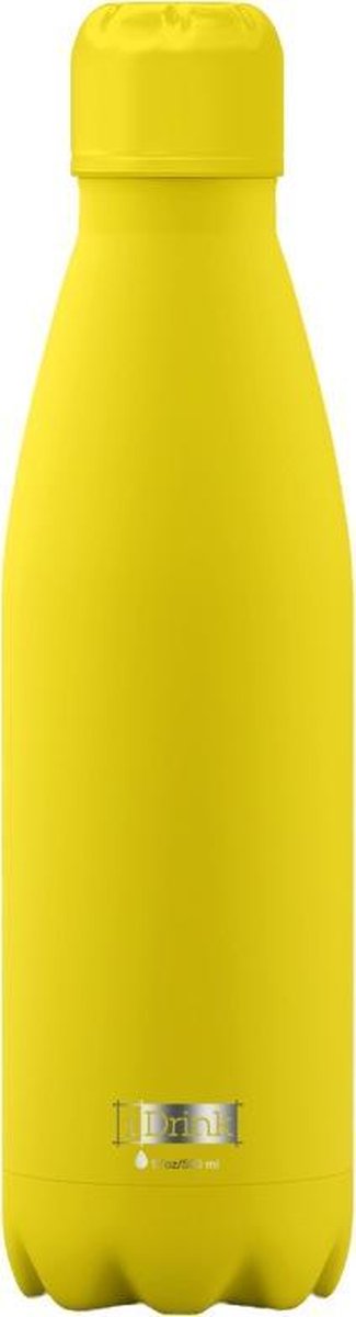 I-drink Thermosfles Glow In The Dark 750 Ml Rvs Geel