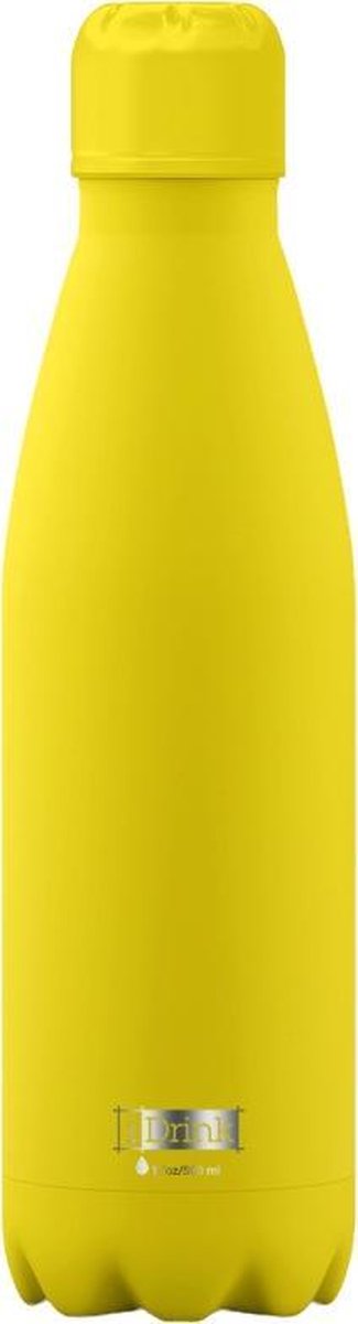 I-drink Thermosfles Glow In The Dark 350 Ml Rvs Geel