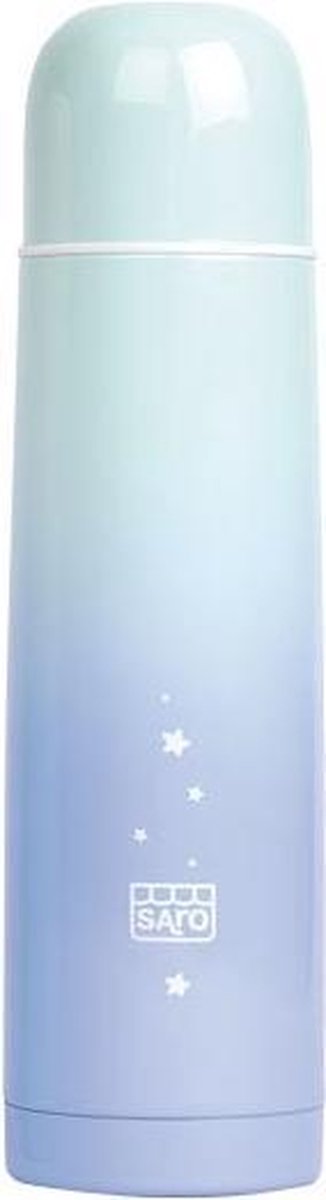 Saro Thermosfles Galaxy Rvs 500 Ml Mintgroen/blauw