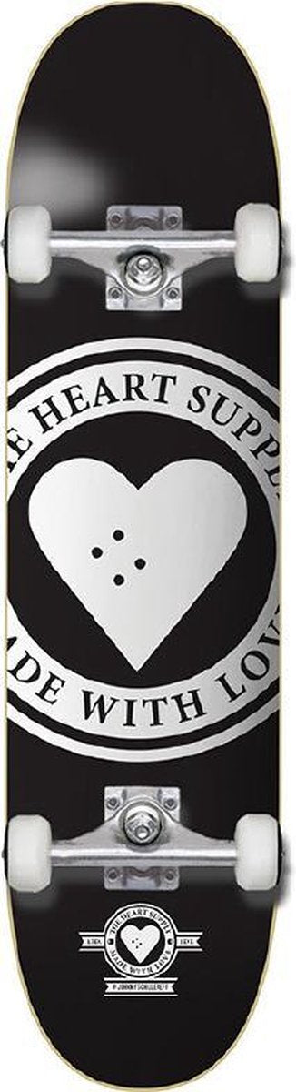 Compleet Skateboard Heart Supply Badge Logo Black 8.0