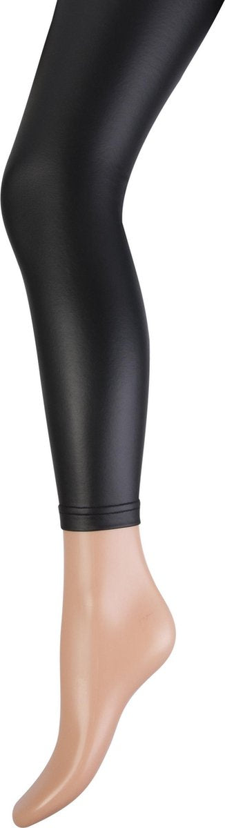 Marianne Leatherlook Legging Met Fleece Zwart XXL
