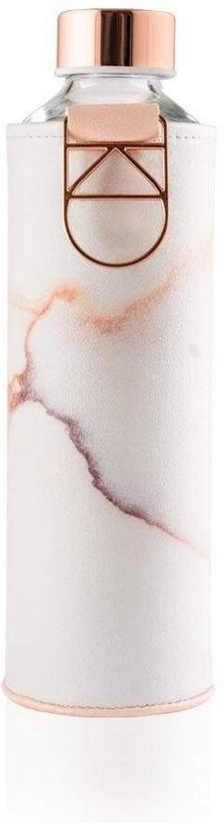 Equa glazen waterfles 750 ml Mismatch met hoes - Lava
