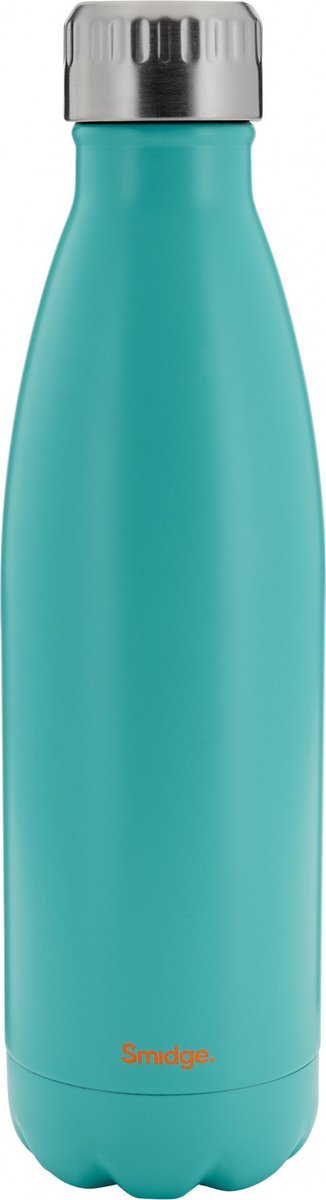 Smidge Thermosfles On The Go 450 Ml Rvs Turquoise/zilver