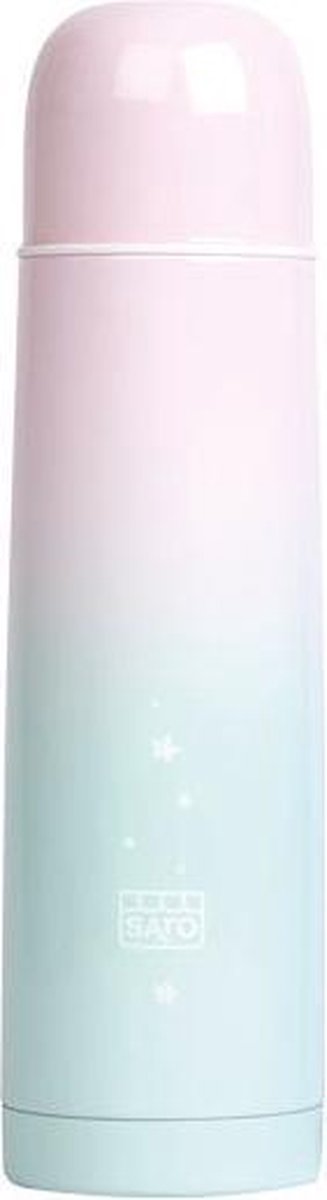 Saro Thermosfles Galaxy Rvs 500 Ml Roze/mintgroen