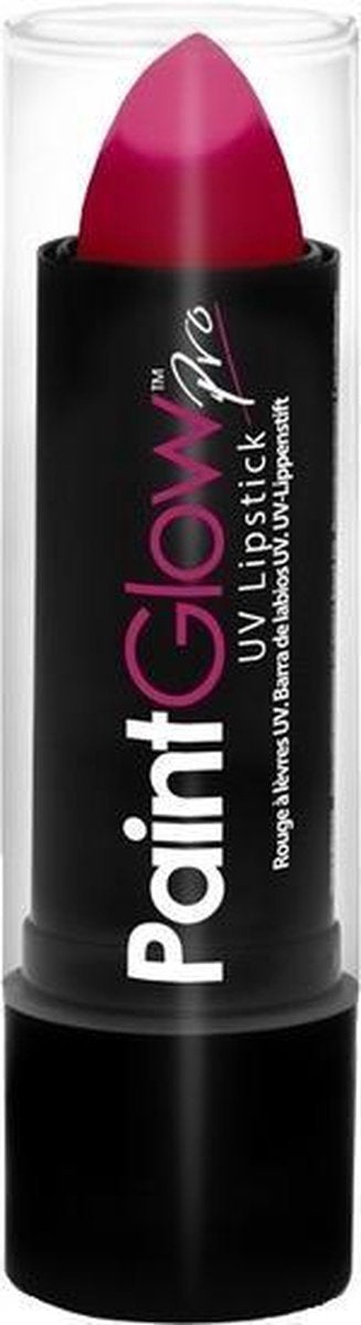 Neon roze matte UV lippenstift/lipstick -  Lichtgevende glow in the dark/blacklight - Schmink/make-up roze thema