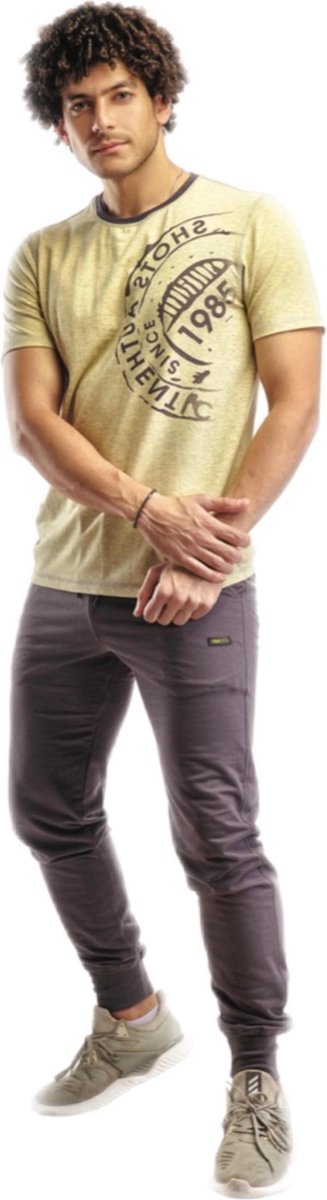 Embrator mannen Jogging set / Huispak grijs/geel maat XL