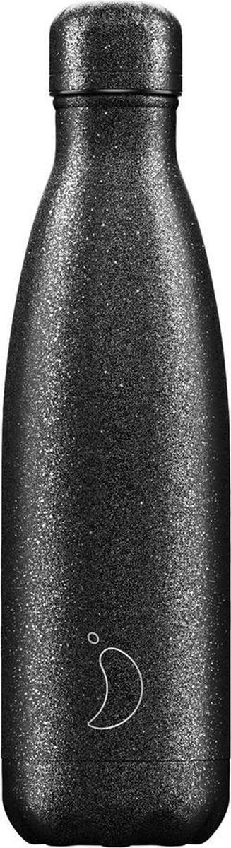 Chilly's Bottle - Black Glitter - 500 ml