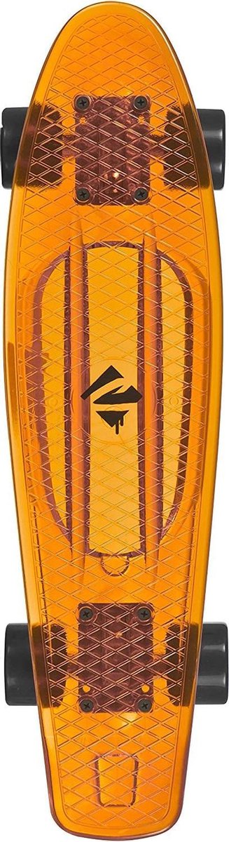 Skateboard Penny Board Volwassenen/Kinderen/Jongens/Meisjes  - Choke - Juicy Susi Clear Orange 57 cm - Doorzichtig - 22.5 inch - Polypropeen