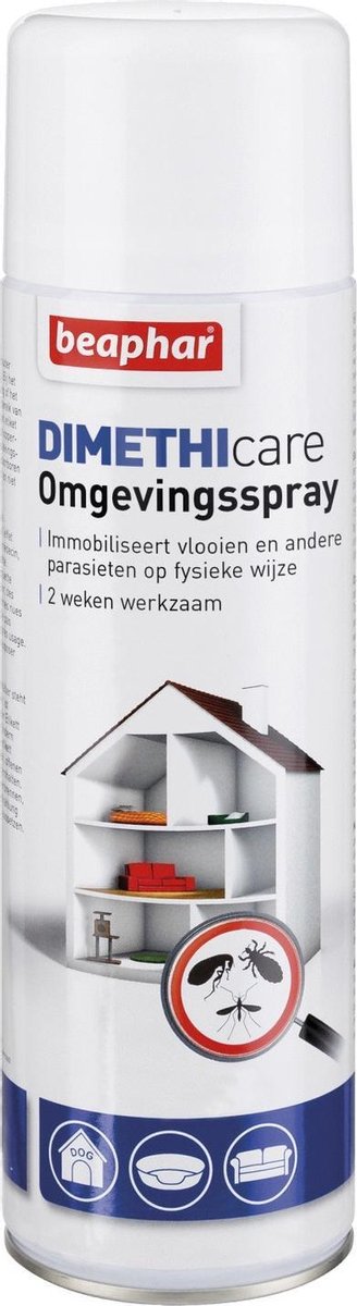 Beaphar dimethicare omgevingsspray tegen vlooien en teken 400 ml