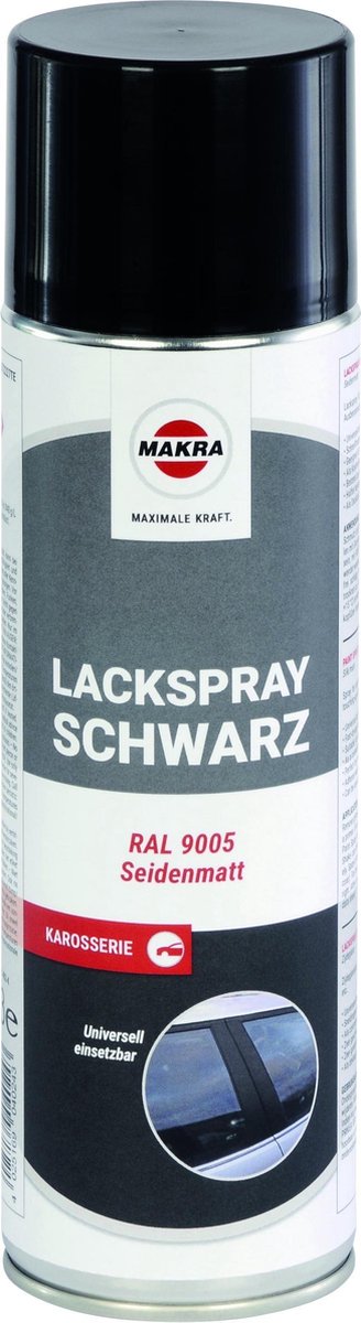 Makra Zwart Zijdemat - lakspray - lak