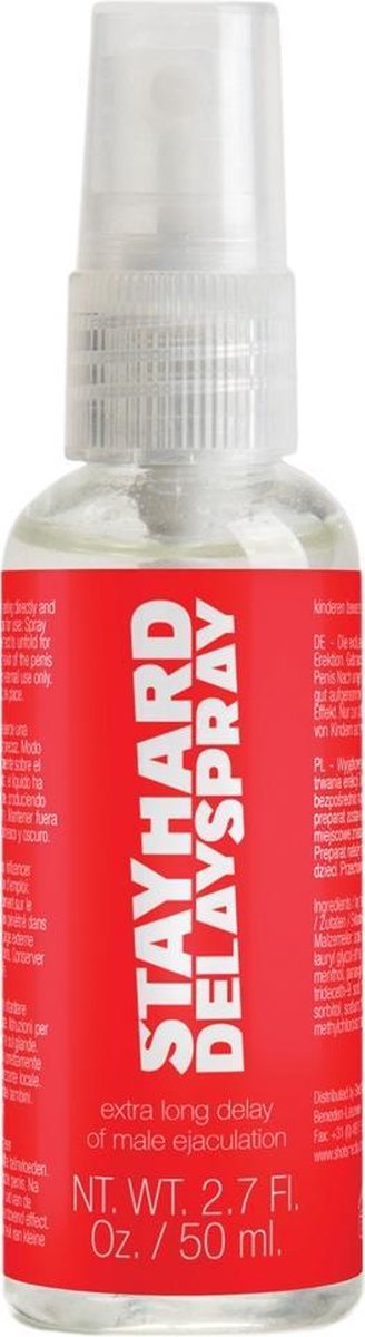 Stay Hard Delay Spray 50 ml - Valentine & Love Gifts - red - Discreet verpakt en bezorgd