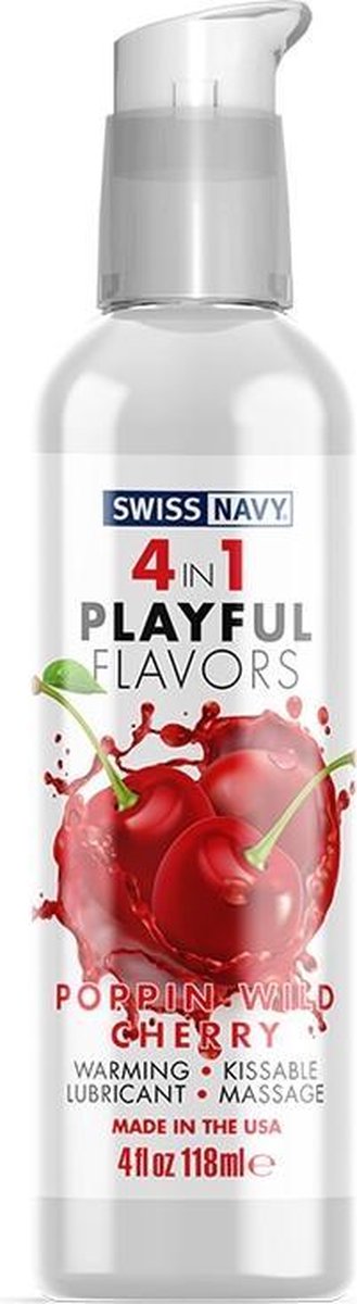 Swiss navy – 4 in 1 Glijmiddel en massage – Kersen