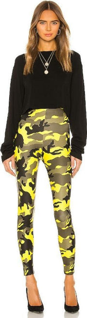 Camouflage Legging Dames - Camo/Geel - Maat S/M 'Chanilla'