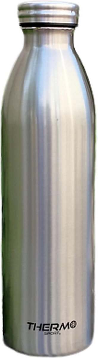 Waterfles - RVS Drinkfles - Thermo bidon - Isoleerfles 750 ml RVS Zilver
