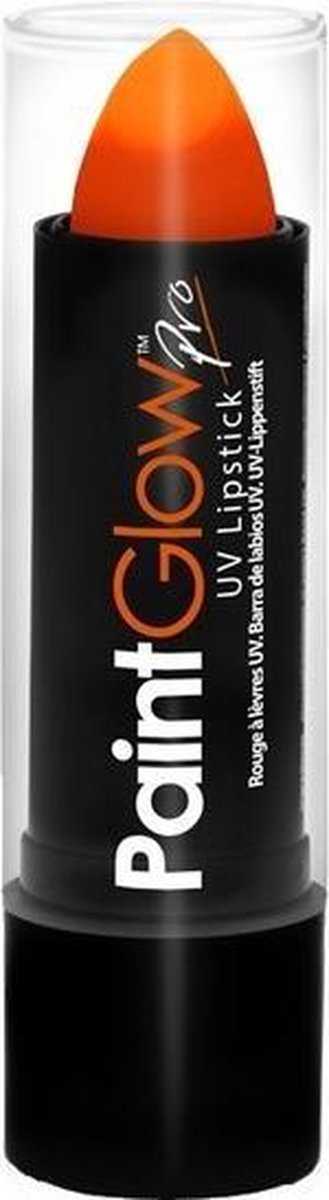 Neon oranje matte UV lippenstift/lipstick -  Lichtgevende glow in the dark/blacklight - Schmink/make-up oranje thema