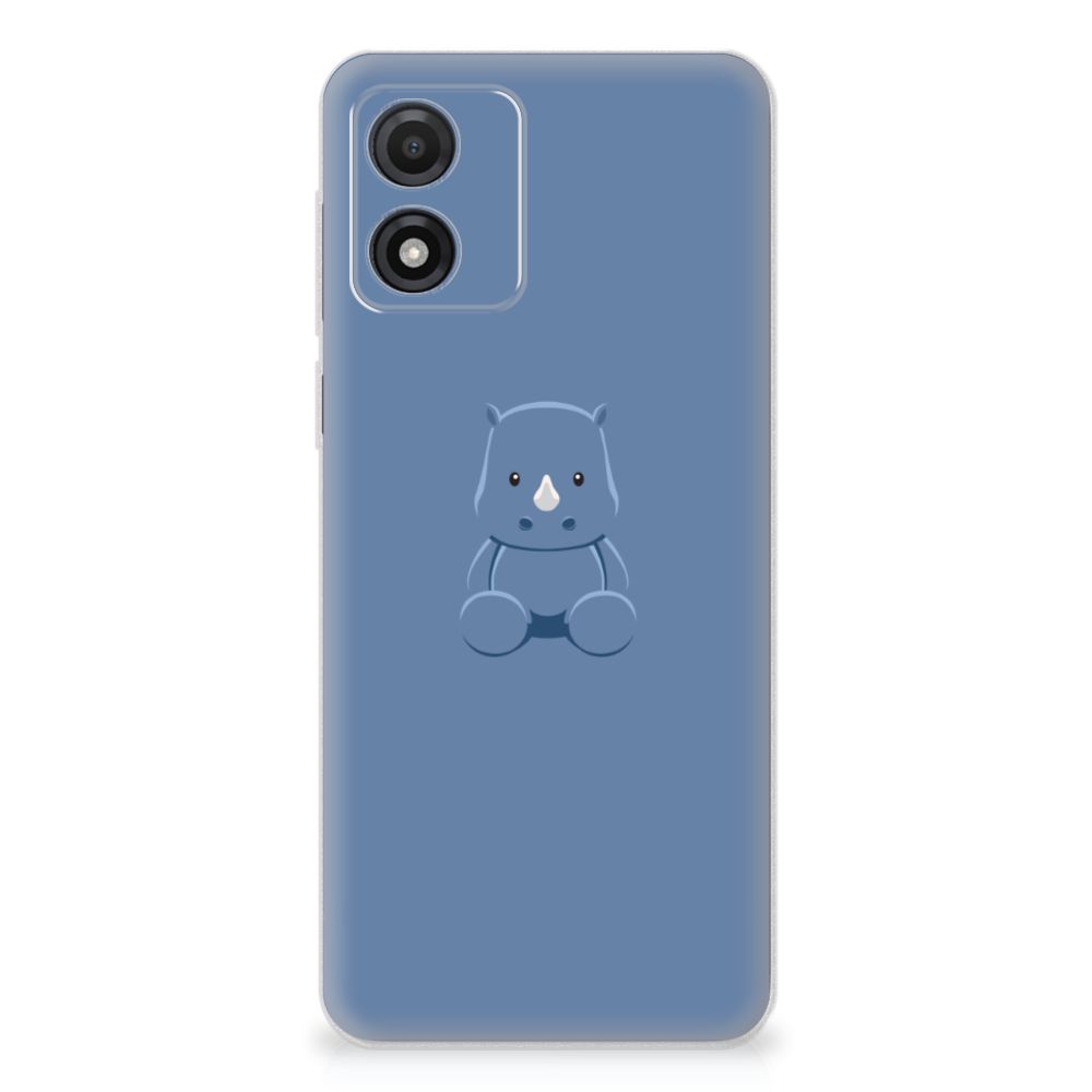 Motorola Moto E13 Telefoonhoesje met Naam Baby Rhino