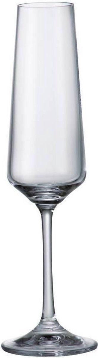 Champagneglazen - Champagne flute - Set: 6 stuks | Kristal