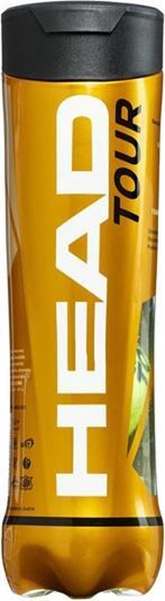 Head Tour premium - tennisballen - 4 stuks - geel
