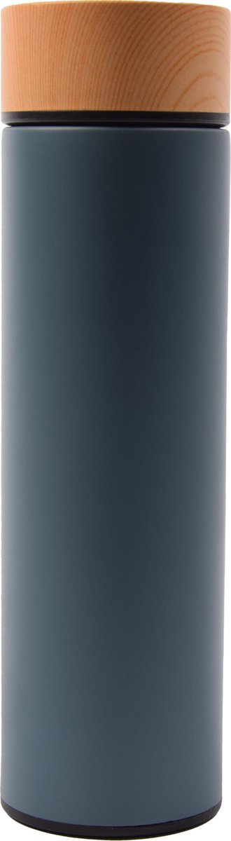 Discountershop® |Thermos Isoleerfles -Blauw - 450ml -Compact Isoleerfles 6.5 x 6.5 x 22.4 cm