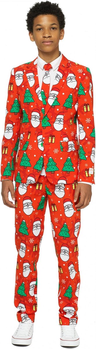 OppoSuits Holiday Hero - Jongens Kostuum - Gekleurd - Kerst - Maat 134/140