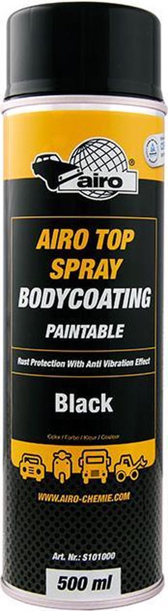 Overlakbare anti steenslag coating in spuitbus  Zwart