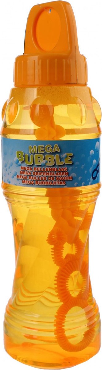 Johntoy Aqua Fun Bellenblaas Met Blaasstok 1 Liter Oranje