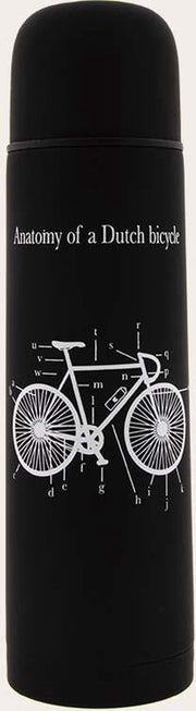 Retulp Dutchie – Thermosfles – 500ML – Black Bicycle – Thermosbeker Zwart