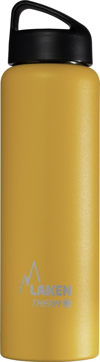 Thermofles dubbelwandig RVS 1 liter - yellow