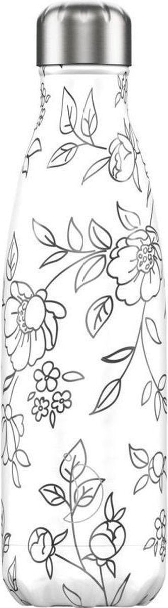 Chilly's 500 ml fles Line art flowers 500 ml