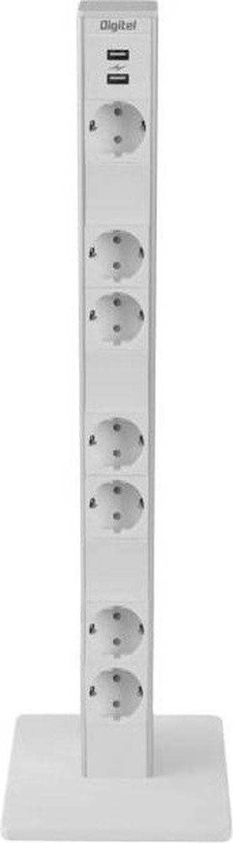 Stroom en signaalzuil Bravour® Power Tower 7 - Wit - 7x Power