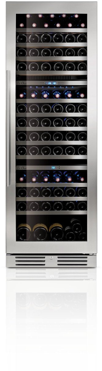 Le Chai LT1430 - Wijnklimaatkast met 3 T°zones- RVS - 143 Flessen