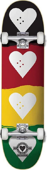 Compleet Skateboard Heart Supply Quad Logo Red/Gold/Green 8.25