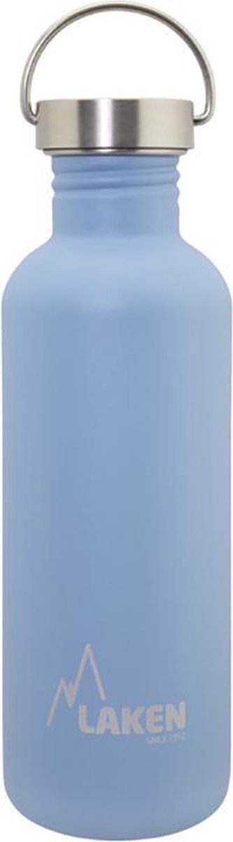 RVS fles Basic Steel Bottle 1L S/S Cap - Blauw