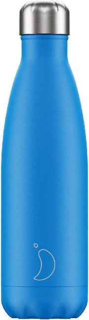 Chilly's Bottle Drink- & Thermofles Neon Blauw