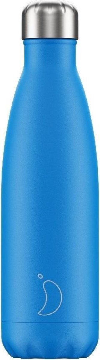 Chilly's Bottle Drink- & Thermofles Neon Blauw
