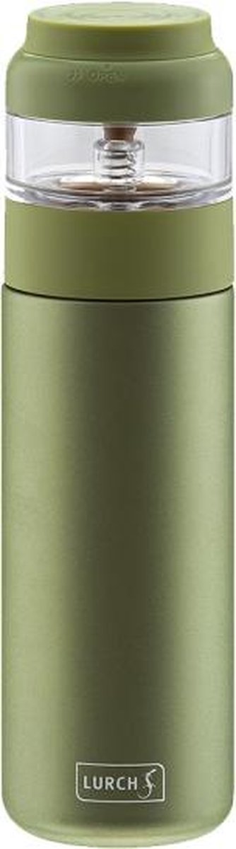 Lurch Dubbelwandige RVS Theefles Met Infuser Groen 400 ml