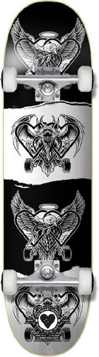 Compleet Skateboard Heart Supply Bam Margera Dark Light Pro Black/White 8.0