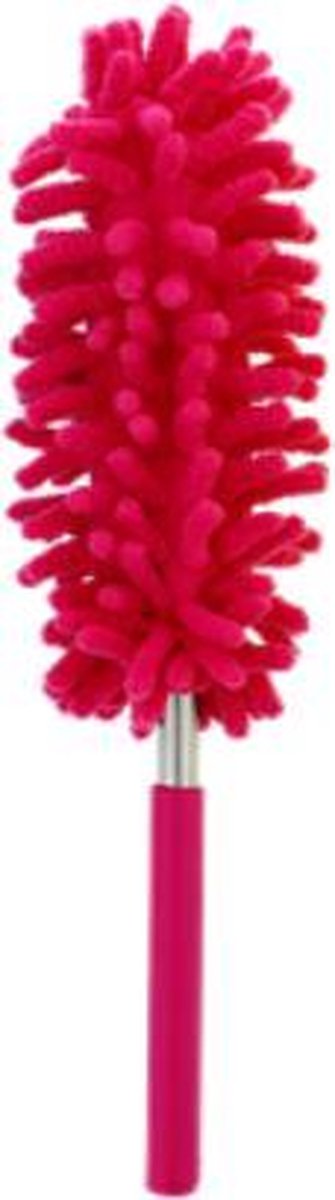 ProClean - Plumeau / Ragebol met Telescoop Steel - Roze - Uitschuifbaar - Afneembaar om Makkelijk Schoon te Maken - Microvezel Doek - Stof Doek - Huishouden