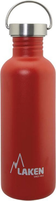 RVS fles Basic Steel Bottle 1L S/S Cap - Rood
