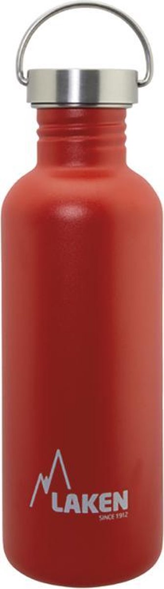 RVS fles Basic Steel Bottle 1L S/S Cap - Rood