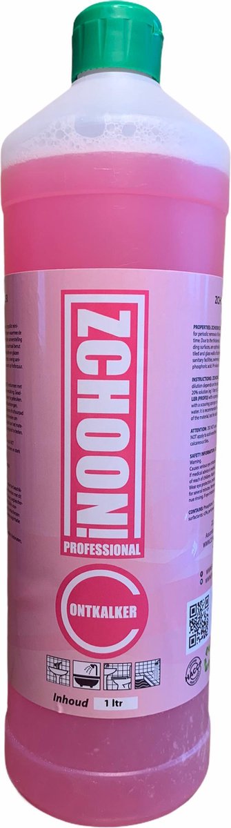 Zchoon - Milieu bewust - Milieu vriendelijk - Ontkalker - Professioneel - Biologisch afbreekbaar - Ruikt zeer fris - Horeca - Hotels - Voordeelverpakking