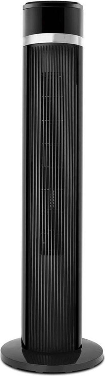 Ventilator - Igory Islo - 35W - Tafelventilator - Staand - Rond - Mat Zwart - Kunststof