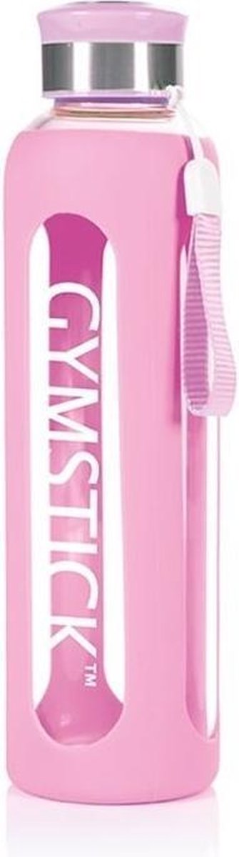 Gymstick Glazen Waterfles - Drinkfles - Roze - 600 ml