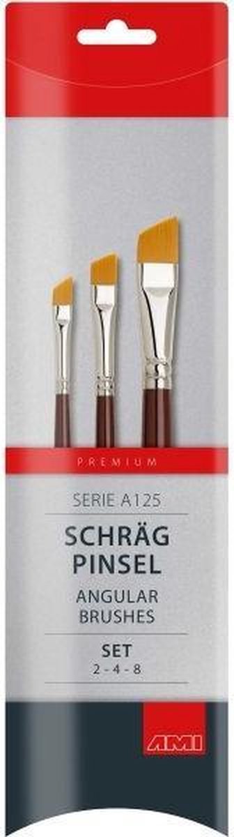 AMI schuine penseelset 2-4-8