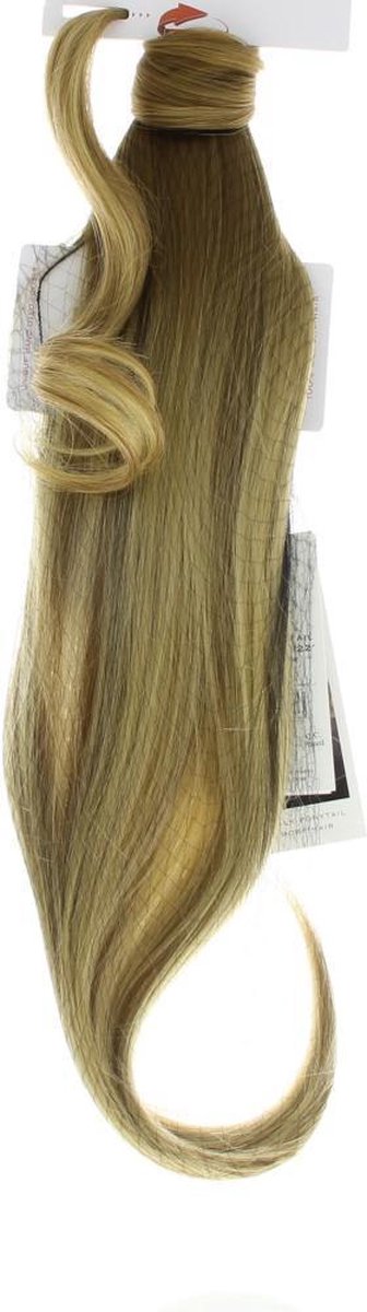 Balmain Catwalk Ponytail - Straight - 55 cm - Memory®Hair - kleur L.A. 8CG.6CG -  een mix van donkerblonde en lichtbruine tinten