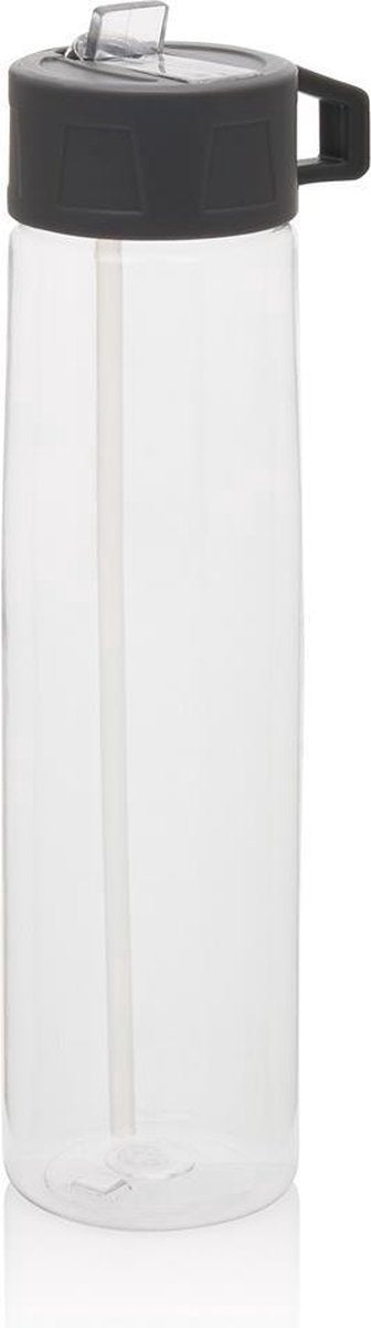 Loooqs - Tritan fles met een rietje - 750 ml - Transparant